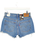 levis Blue 501® Original High-Rise Shorts, size W26 — back