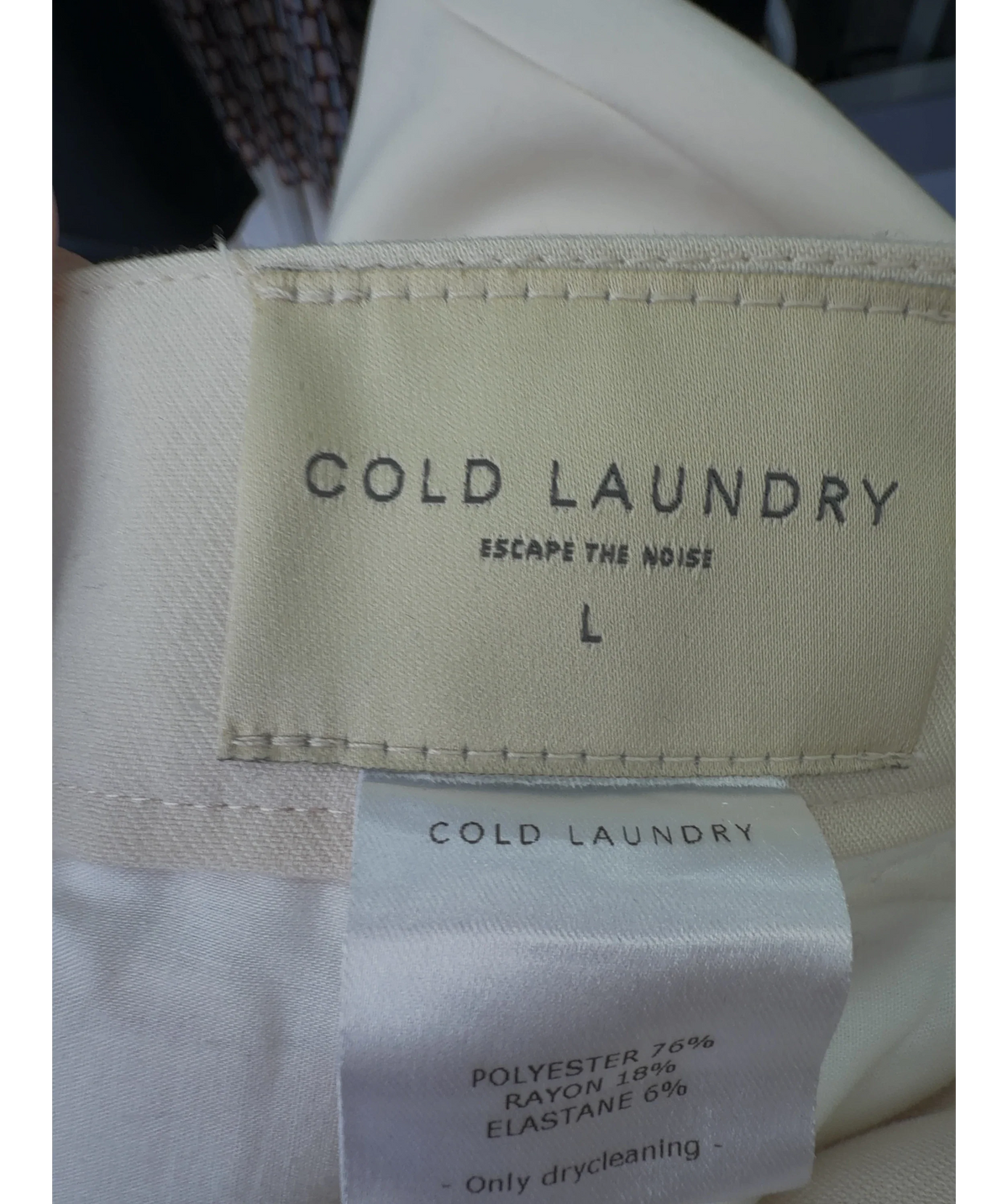 COLD LAUNDRY Cream Colour, size UK L — detail
