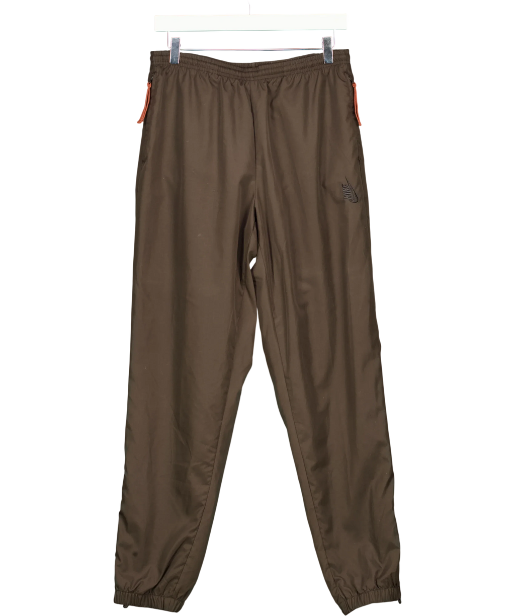 Nike Brown Woven track pants, size UK S — front