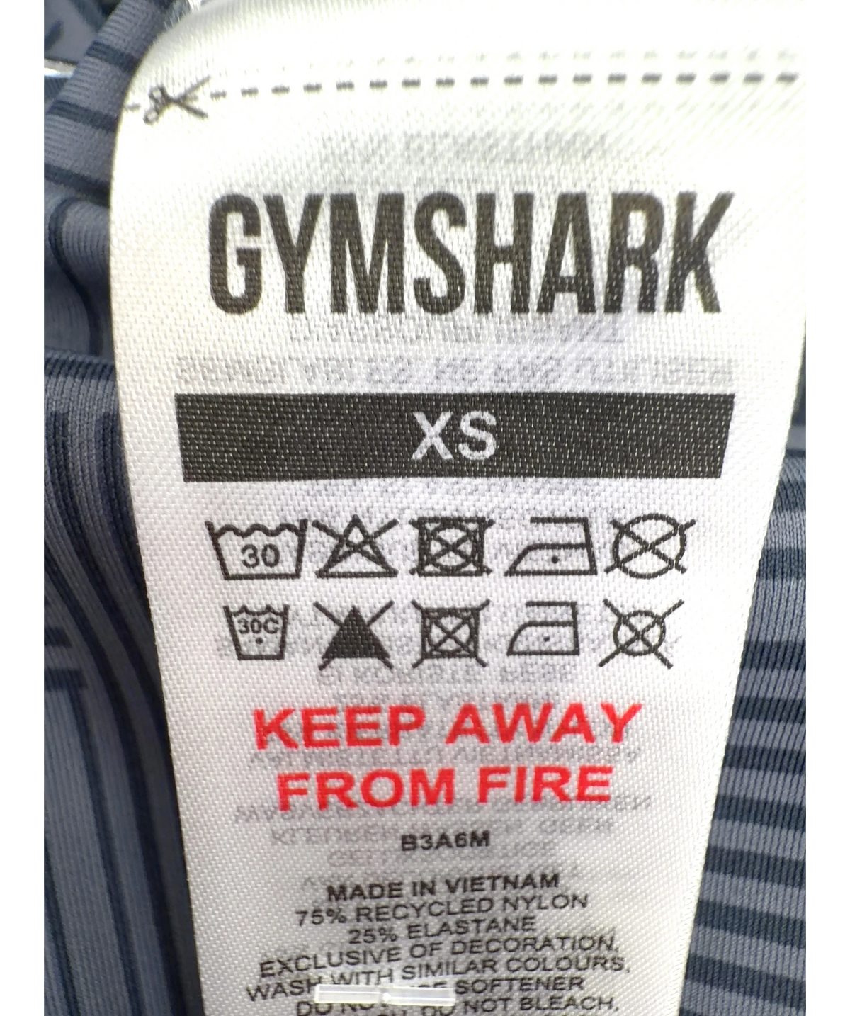 GYMSHARK Grey Elevate Leggings, size UK XS — care label