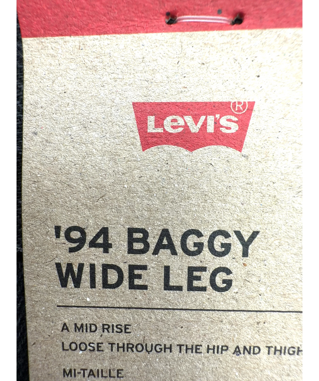 levis black 94 Baggy Wide Leg, size W28 — detail