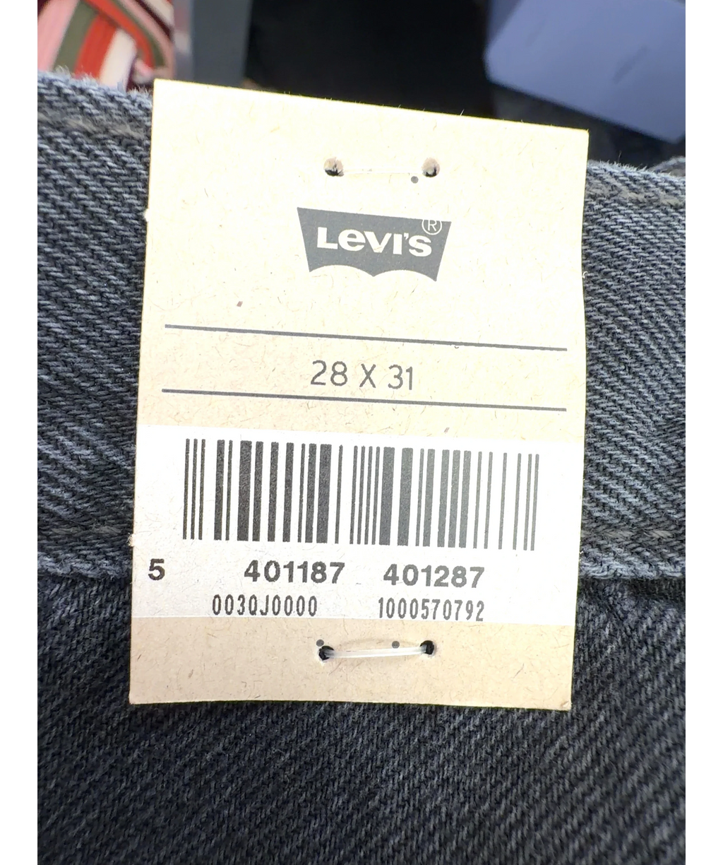 levis black 94 Baggy Wide Leg, size W28 — care label