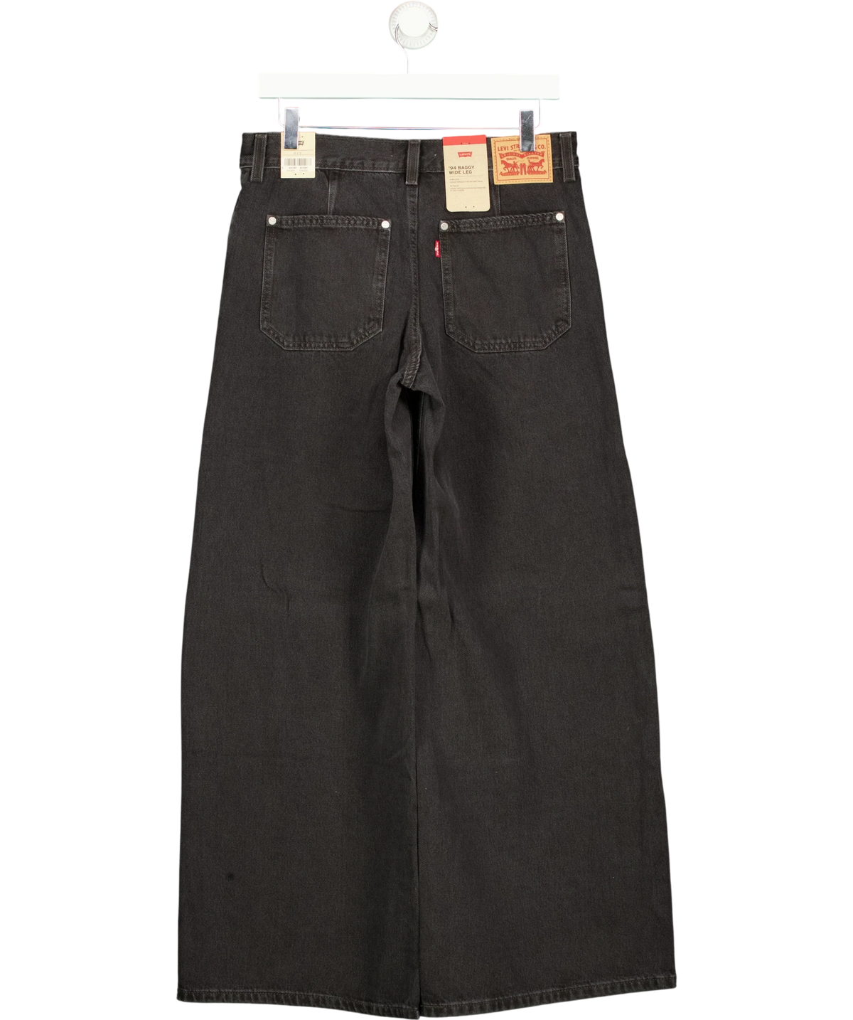 levis black 94 Baggy Wide Leg, size W28 — back