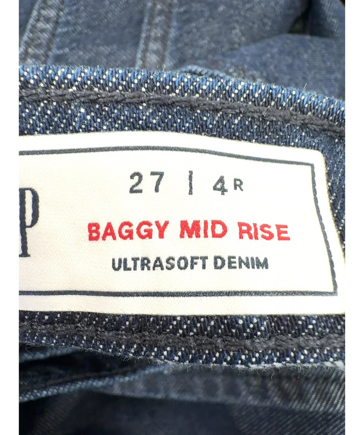 GAP Blue Colour, size W27 — care label