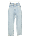 ABERCROMBIE & FITCH light blue Ultra High Rise Curve Love '90s Straight Crossover Jeans, size UK 8 — front
