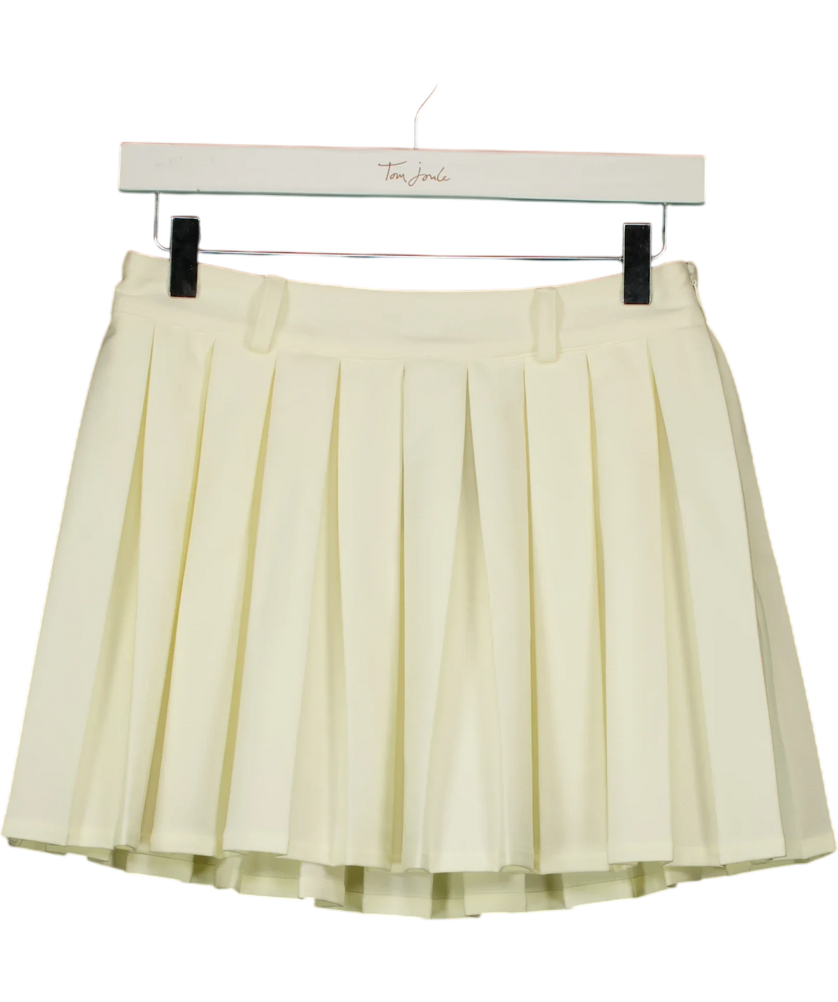 Meshki cream Mura Pleated Mini Skirt, size UK S — front