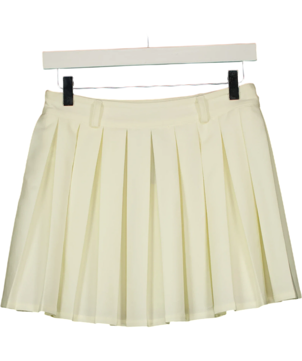 Meshki cream Mura Pleated Mini Skirt, size UK S — back