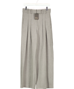 River Island Grey grey herringbone wide leg trousers, size UK 10 — front
