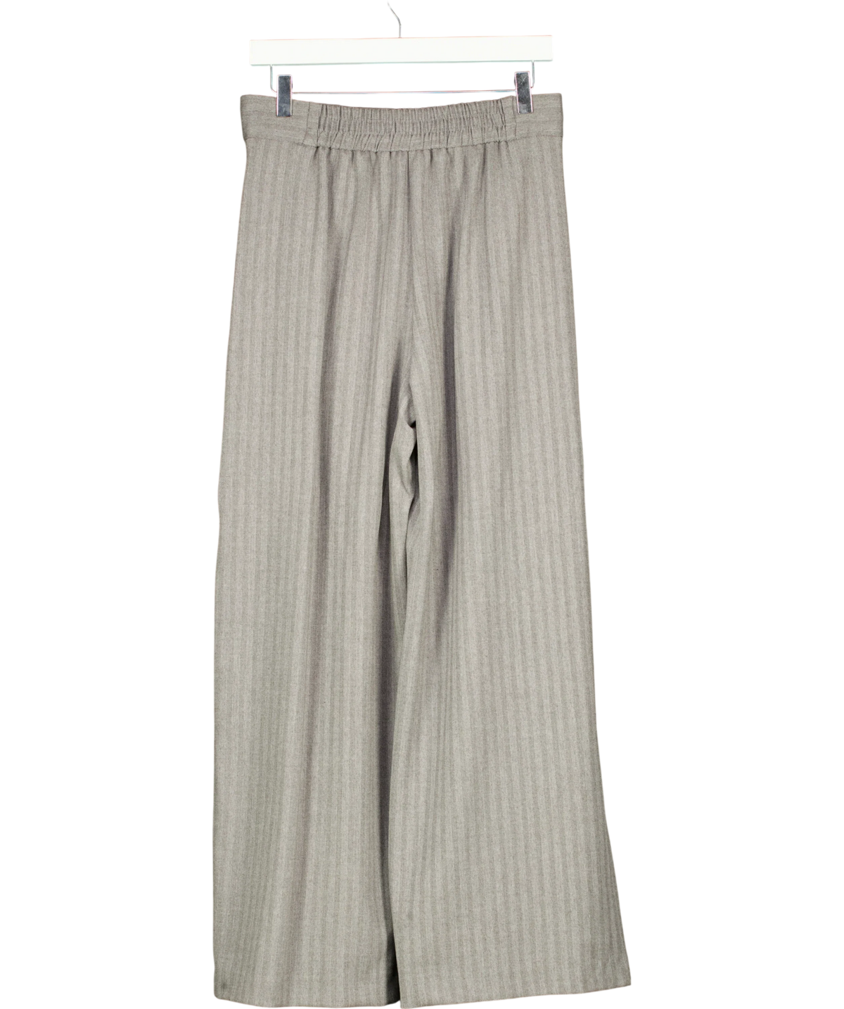 River Island Grey grey herringbone wide leg trousers, size UK 10 — back