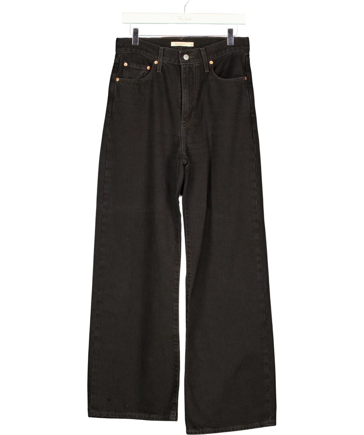 levis Black RIBCAGE WIDE LEG, size W28 — front