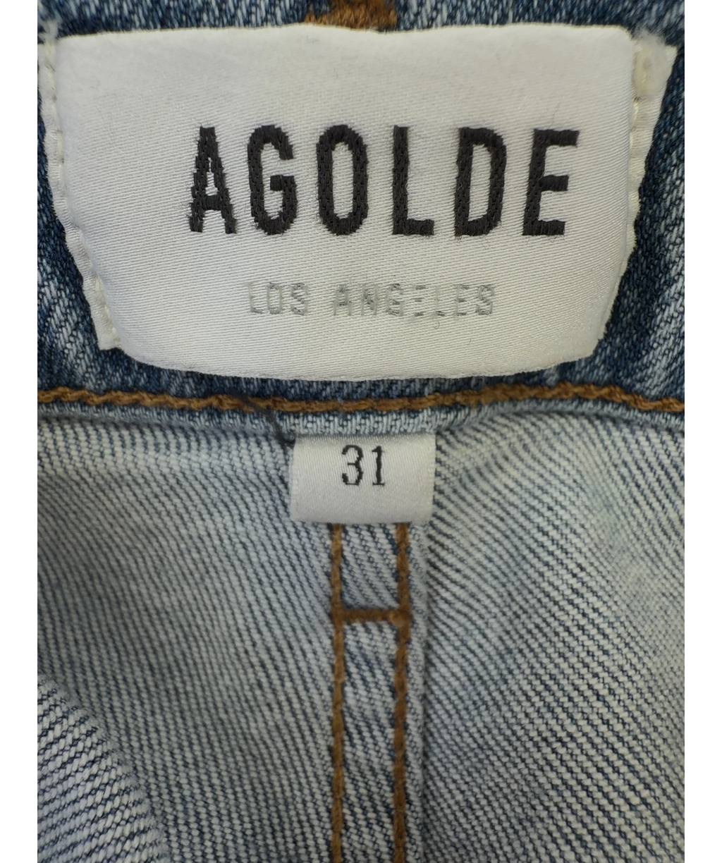 AGOLDE Blue Riley High Rise Straight Crop, size W31 — detail