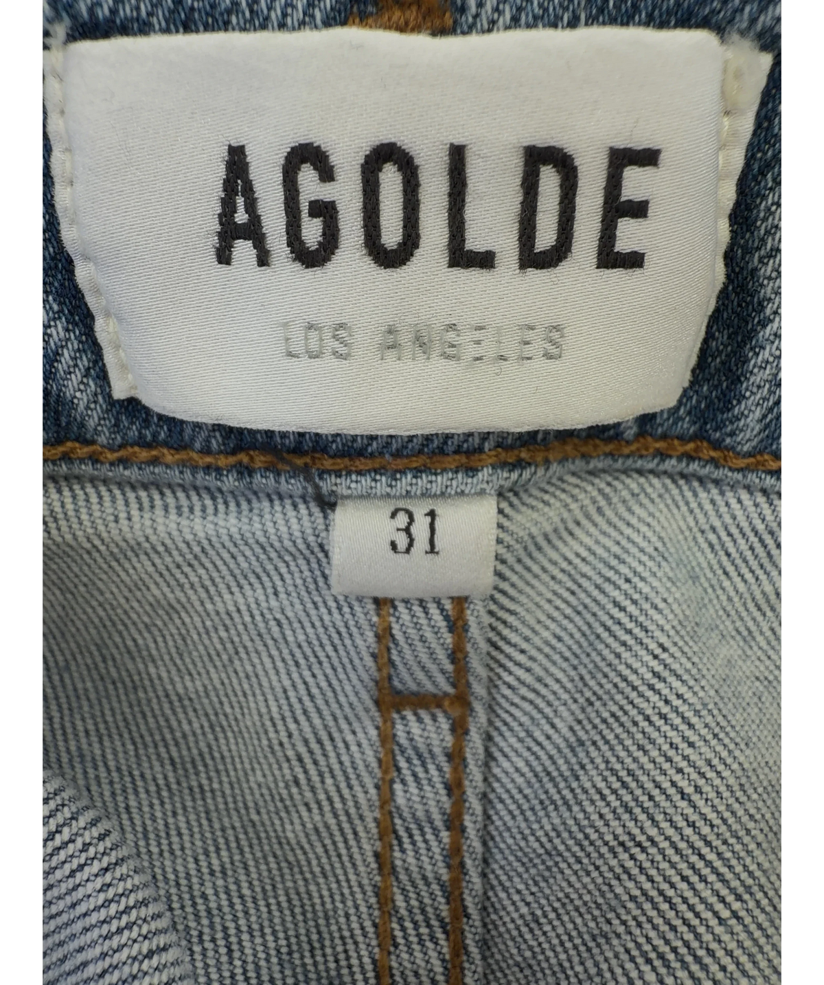 AGOLDE Blue Riley High Rise Straight Crop, size W31 — detail