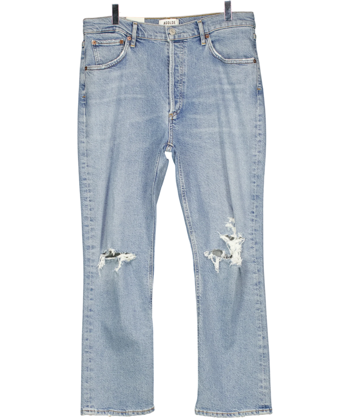 AGOLDE Blue Riley High Rise Straight Crop, size W31 — front