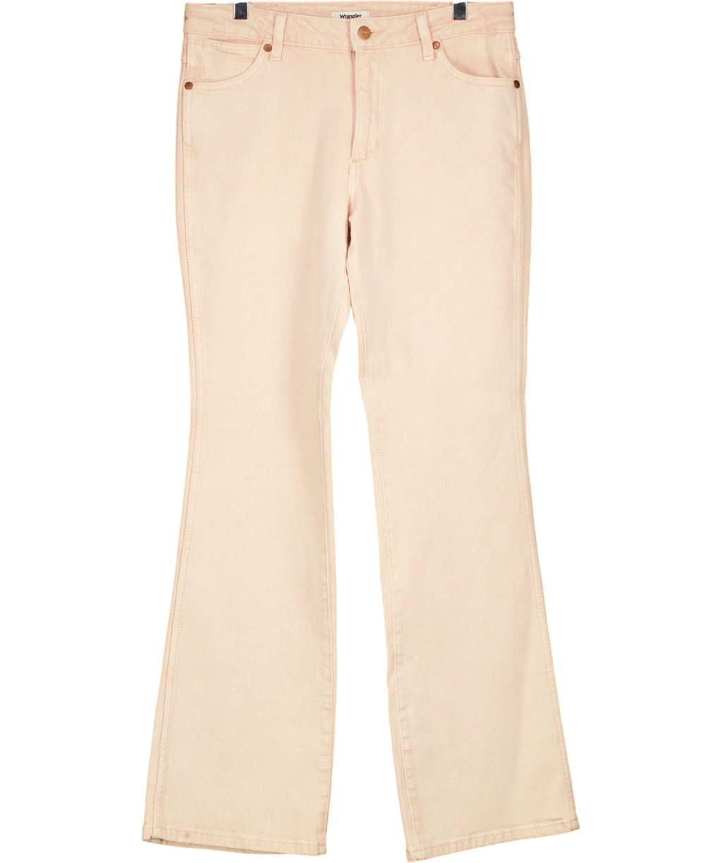 Wrangler Pink Westward 626 Mid Rise Bootcut Jeans, size W29 — front