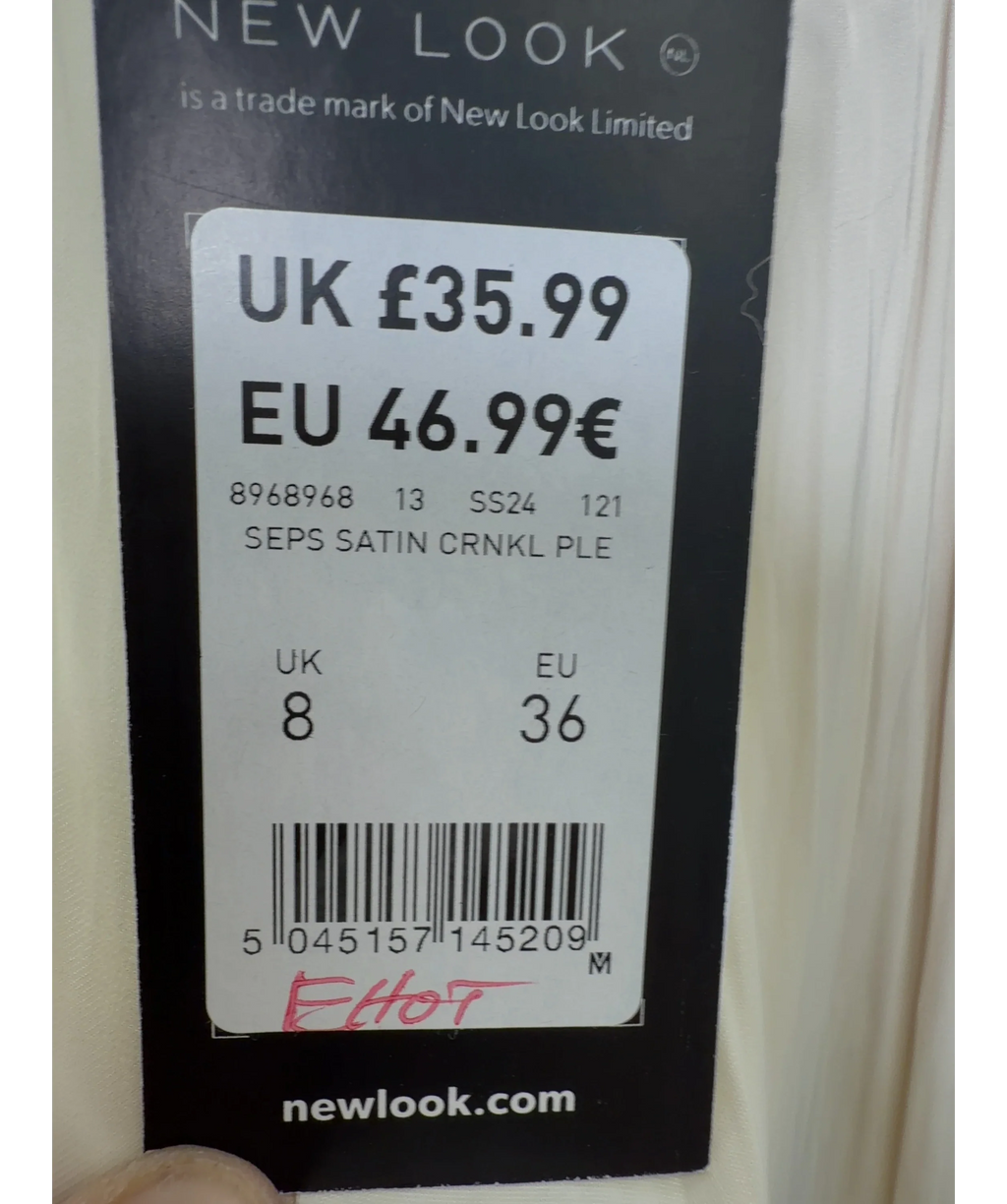 New Look Cream Colour, size UK 8 — care label