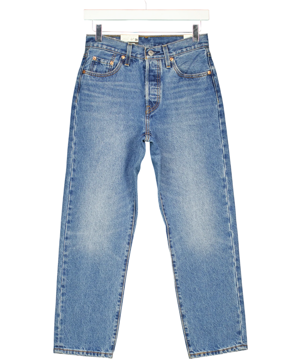levis Blue 501 Crop Jeans, size W25 — front