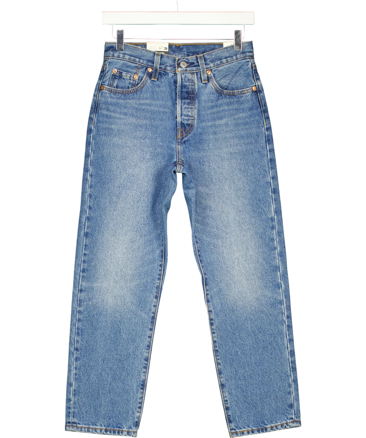 levis Blue 501 Crop Jeans, size W25 — front