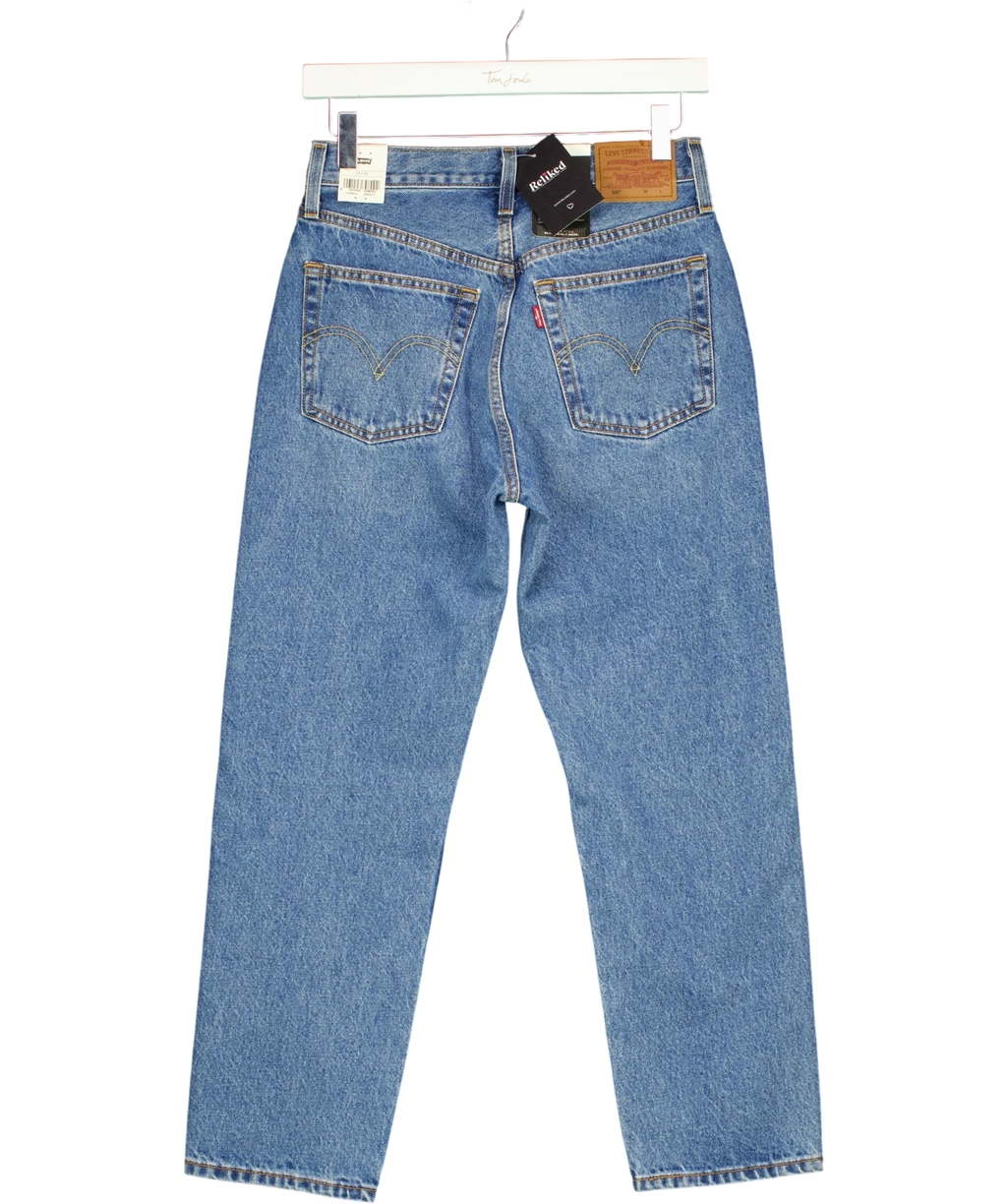 levis Blue 501 Crop Jeans, size W25 — back