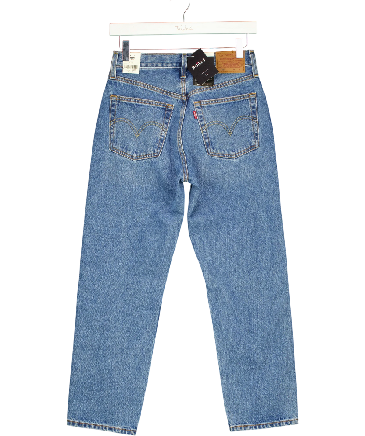 levis Blue 501 Crop Jeans, size W25 — back