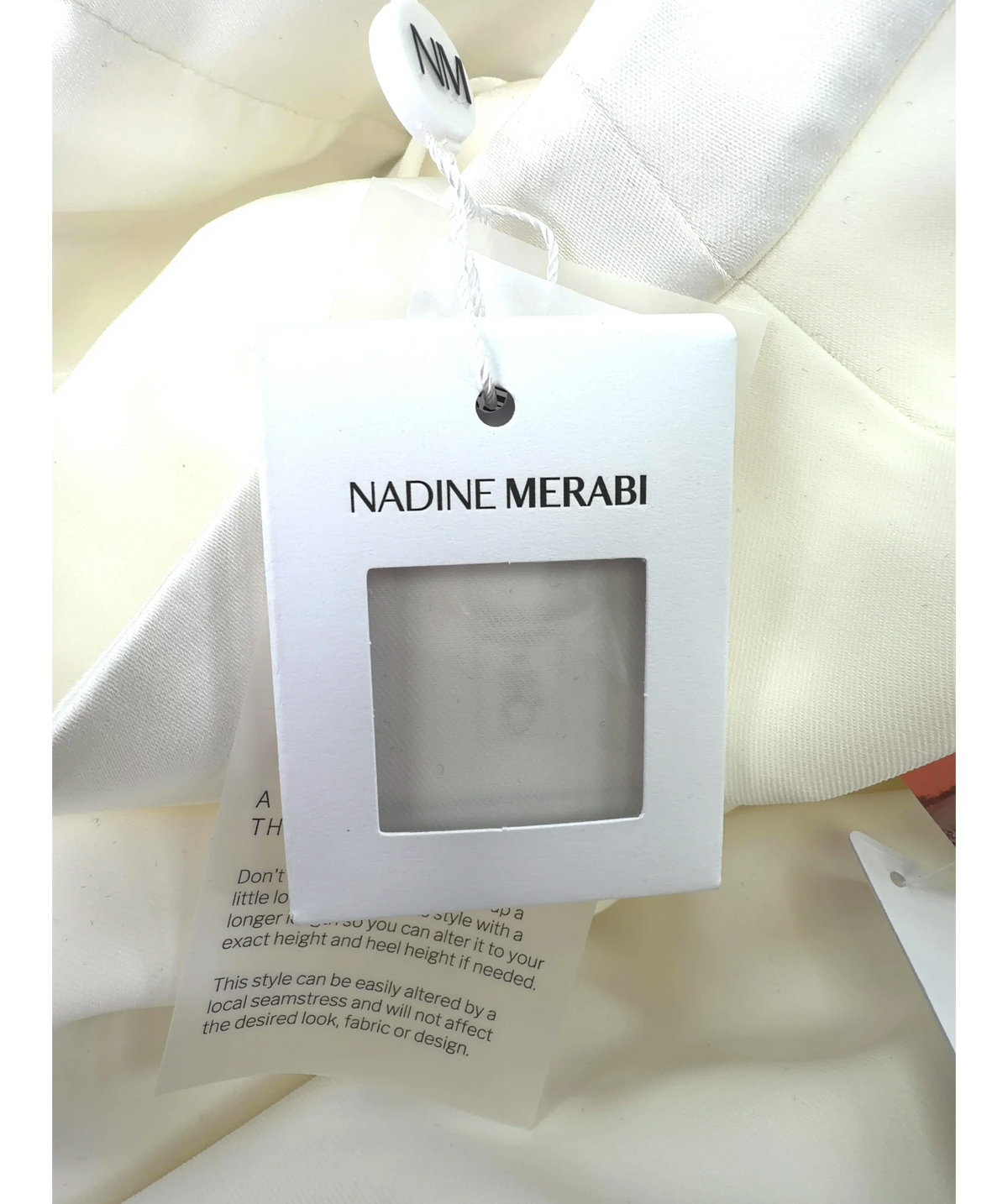 NADINE MERABI Cream Charlotte, size UK 8 — detail