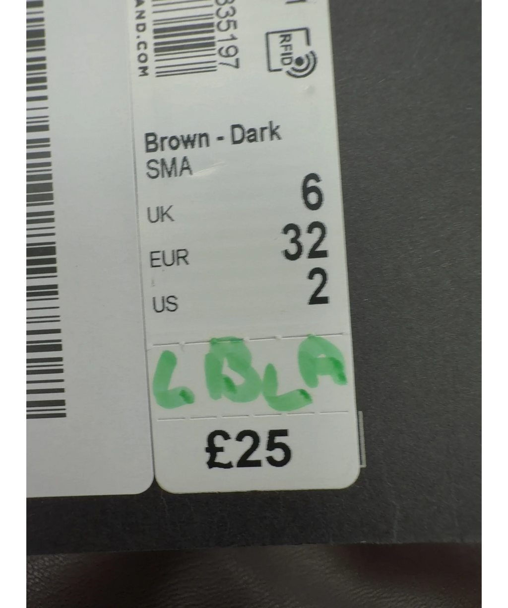 River Island Brown Colour, size UK 6 — care label