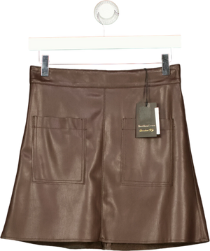 River Island Brown Patch Pockets Skirt UK 6