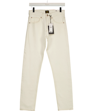 Lee Mid Rise Rider Slim Straight Jeans White W26