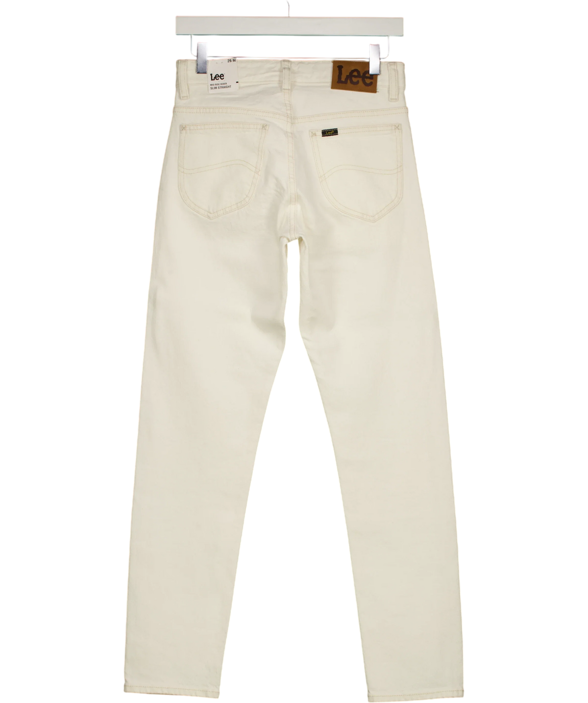 Lee cream Mid Rise Rider Slim Straight, size W26 — back
