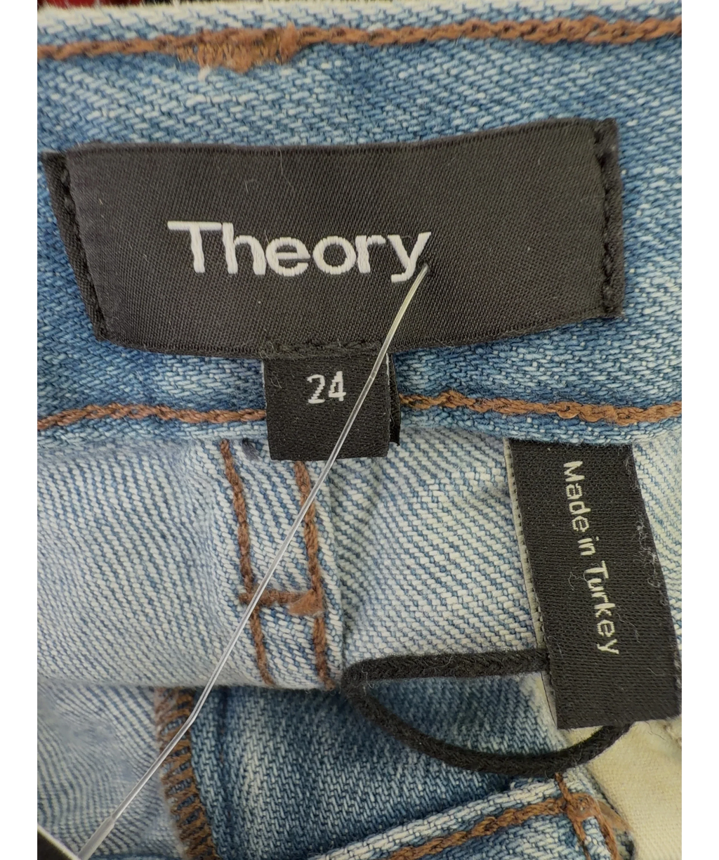 Theory Blue Wide Crop Jean, size W24 — detail