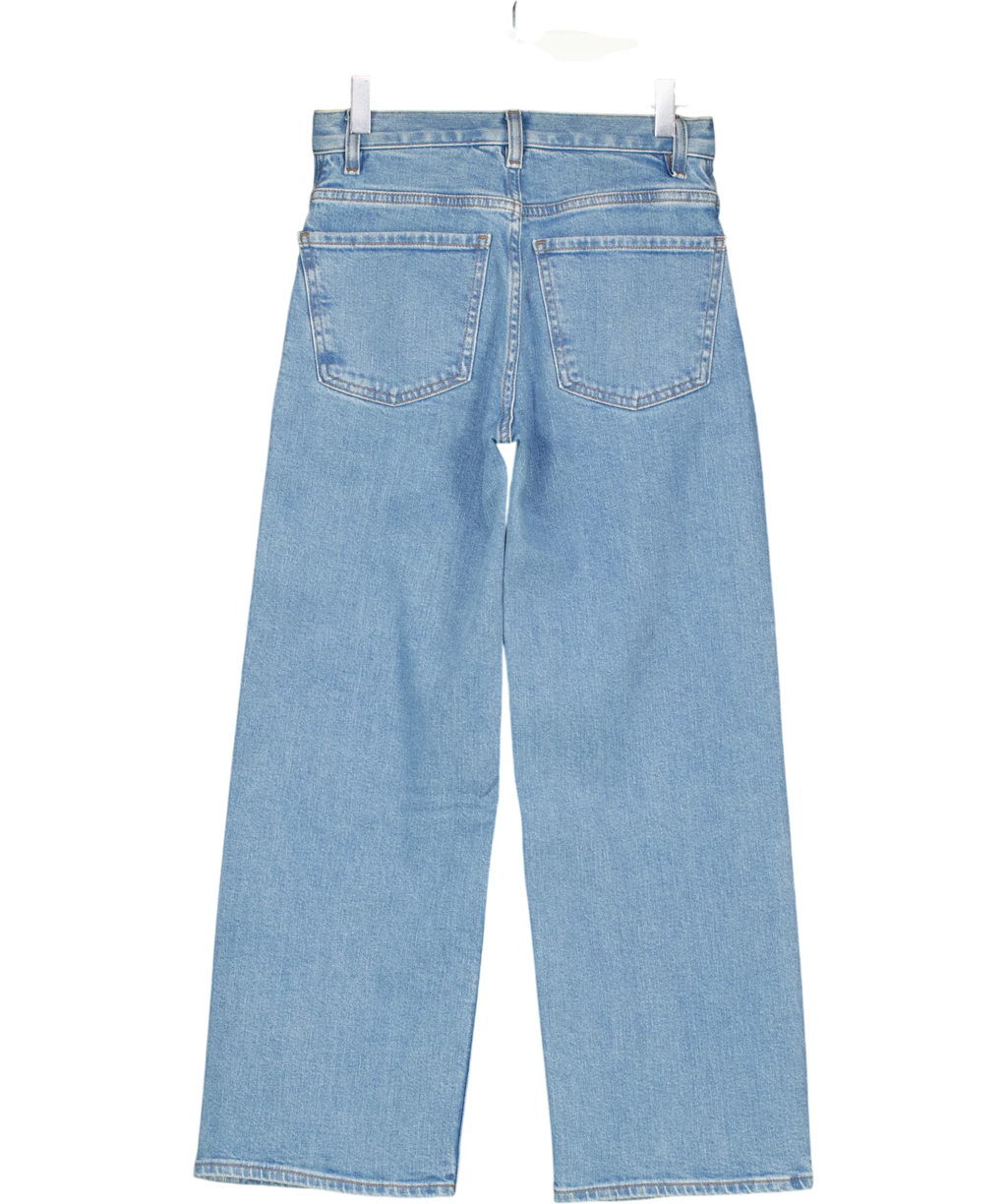 Theory Blue Wide Crop Jean, size W24 — back