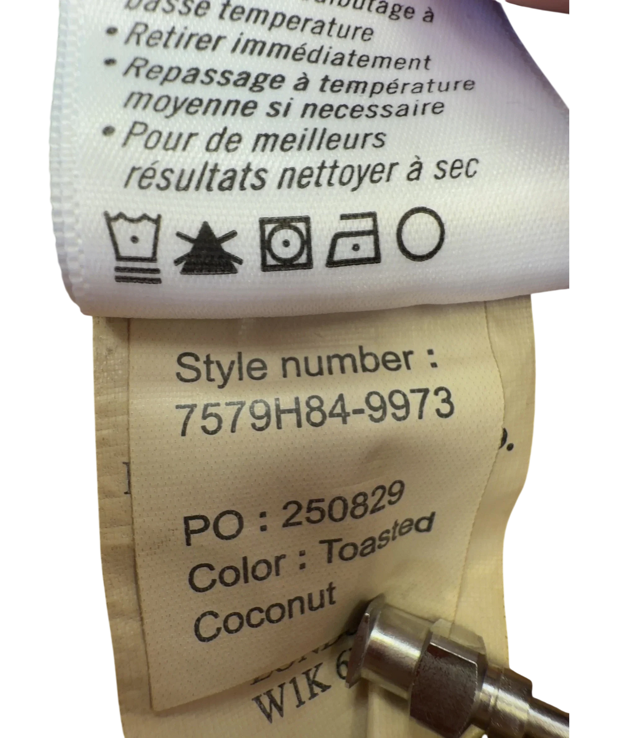 PAIGE tan Colour, size W23 — fabric detail