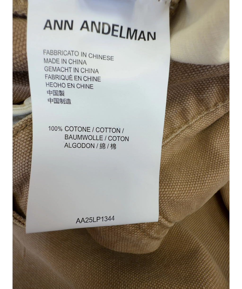 ANN ANDELMAN Beige convertible zip-off cargo trousers, size UK XS — label