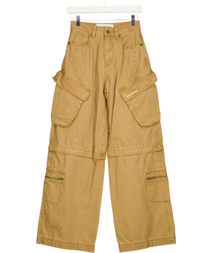 Ann Andelman Convertible Zip-Off Cargo Trousers Beige UK XS