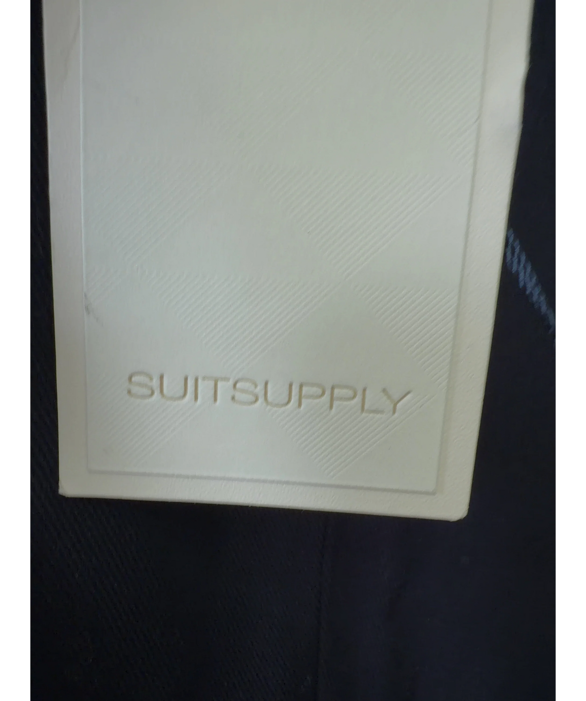 SuitSupply navy Navy Vigo Trousers, size UK 42" CHEST — detail