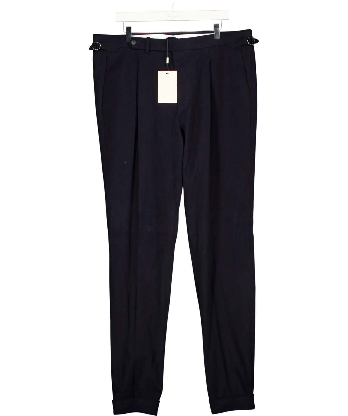 SuitSupply navy Navy Vigo Trousers, size UK 42" CHEST — front