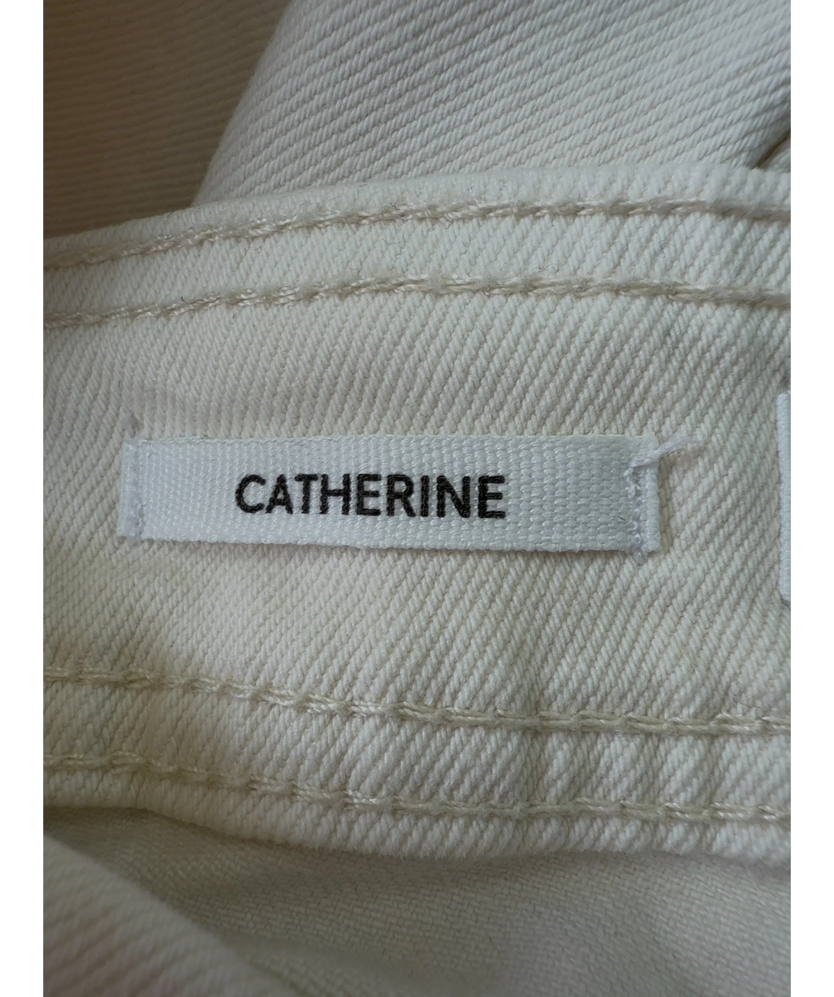 MANGO off-white Catherin High Waist Culotte Jeans, size UK 14 — care label