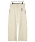MANGO off-white Catherin High Waist Culotte Jeans, size UK 14 — front