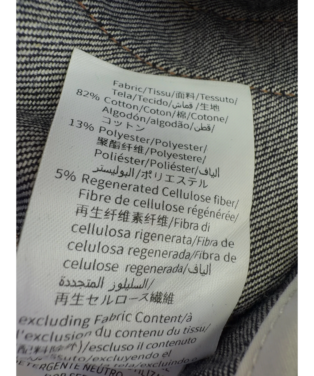 Fabrique Blue Liberty Two-Tone Zip-Pocket Jeans, size UK S — label