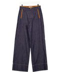 Fabrique Blue Liberty Two-Tone Zip-Pocket Jeans, size UK S — front