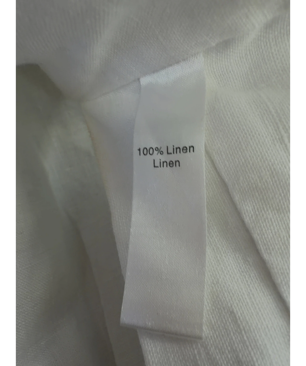 Marissa Webb White Enzo Linen Open Back Vest, size UK S — label
