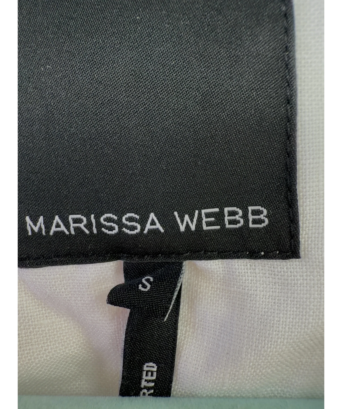 Marissa Webb White Enzo Linen Open Back Vest, size UK S — care label