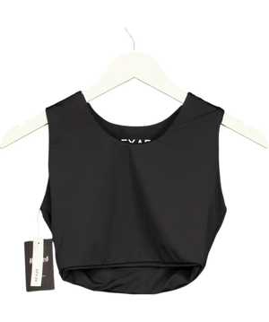 Aexae Black Scoop Crop Top UK S