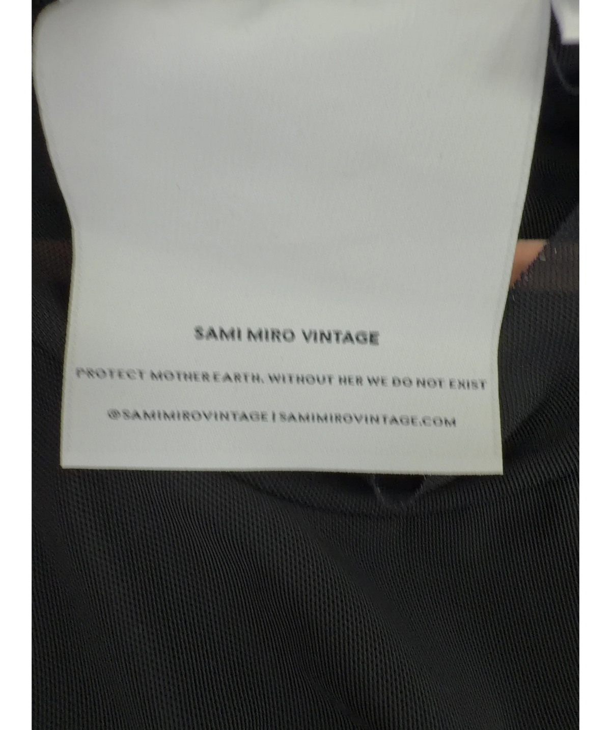 Sami Miro Vintage Black Mesh Bodysuit, size UK M — detail