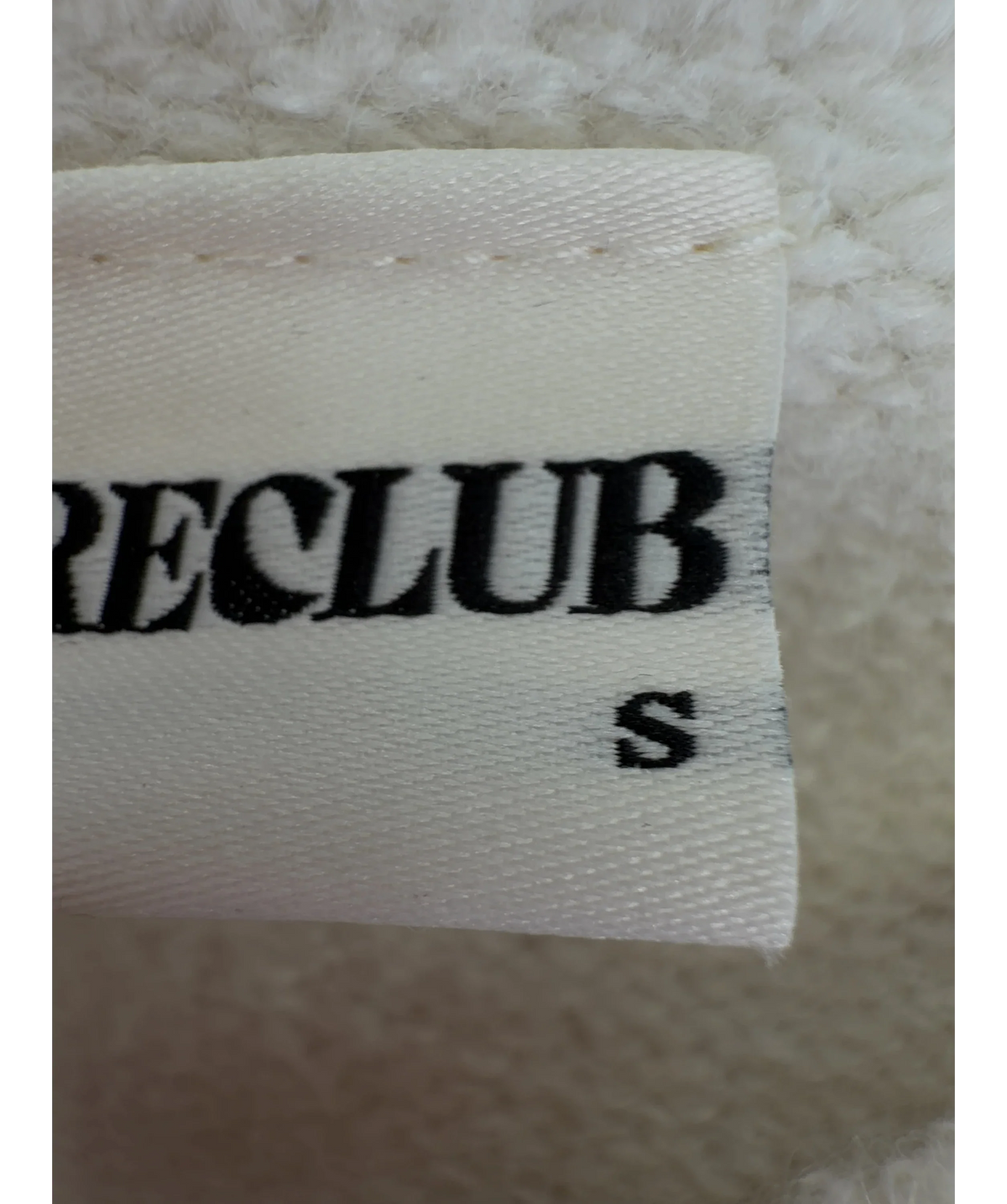 The Couture Club Cream Colour, size UK S — care label