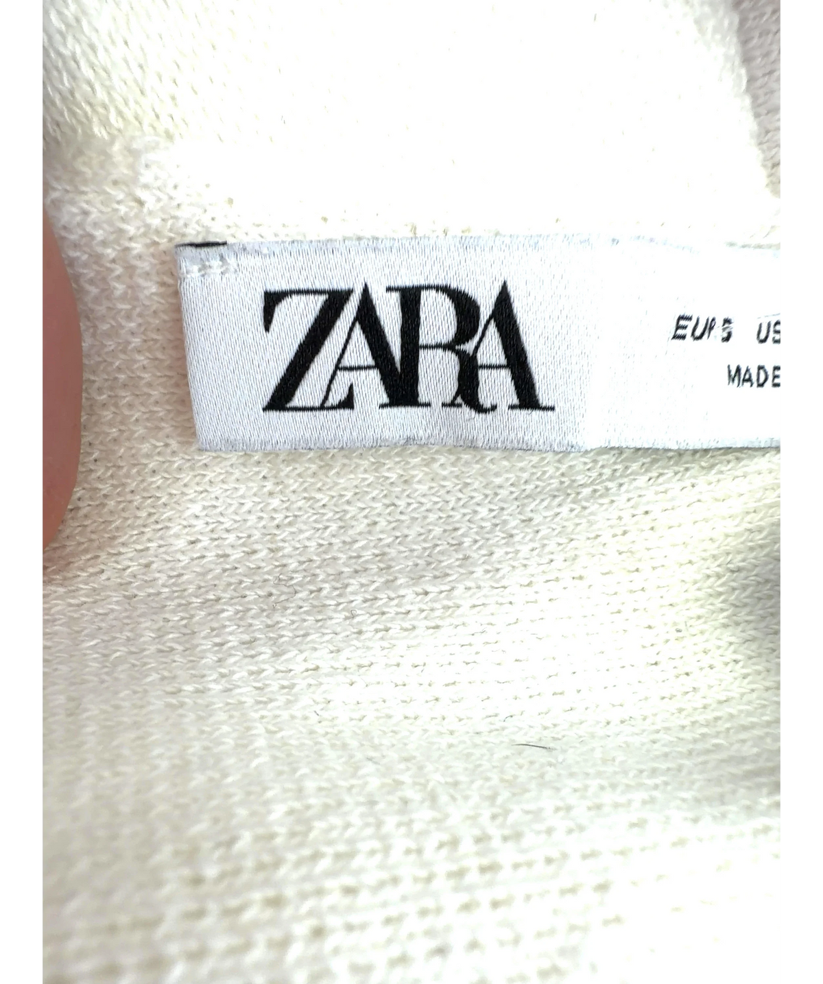ZARA Cream Colour, size UK S — detail