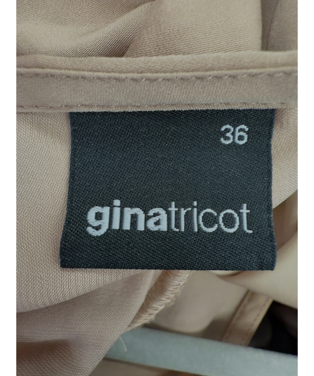 GINA TRICOT Beige Liv open back top, size UK 8 — care label