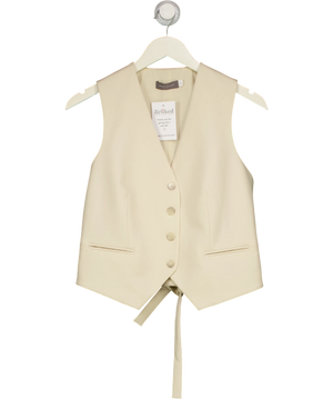 Mint Velvet Cream Four-Button Waistcoat UK 10