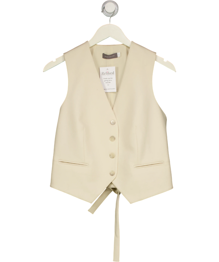 Mint Velvet Cream Four-Button Waistcoat UK 10