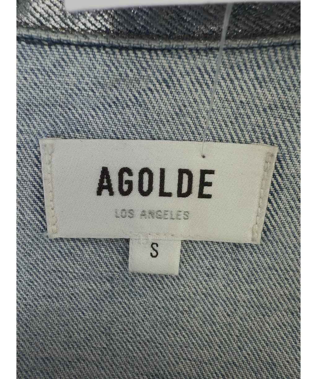 AGOLDE silver Charli Jacket, size UK S — detail
