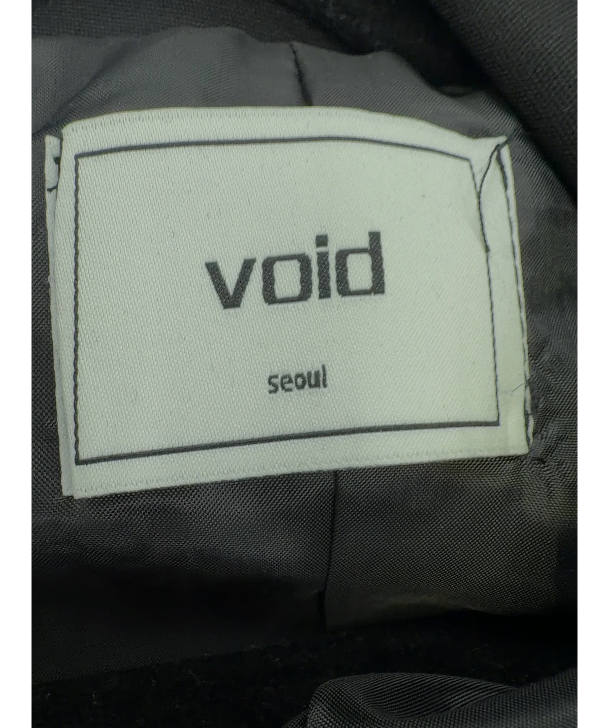 void Black oversized double-breasted black blazer, size UK XXL — detail